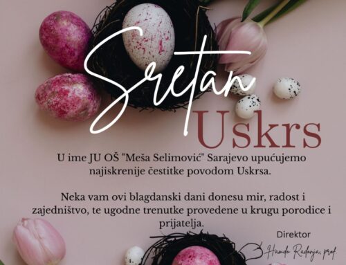 Uskršnja čestitka i obavještenje o organizaciji nastave