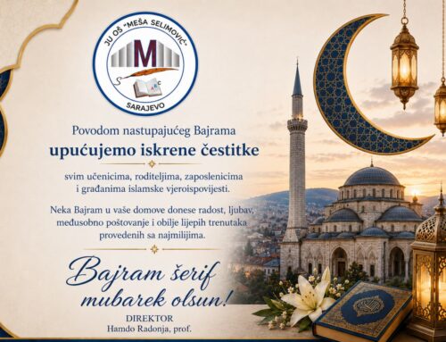Bajramska čestitka i obavještenje o realizaciji nastave